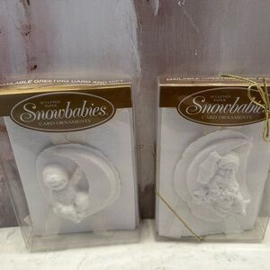 Department 56 Snowbabies Sculpted Paper Card Ornaments Vintage New Old Stock - 2
